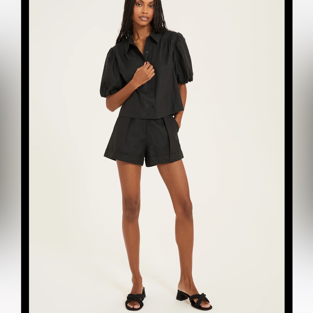 Something Navy Pleated Black Shorts; worn once